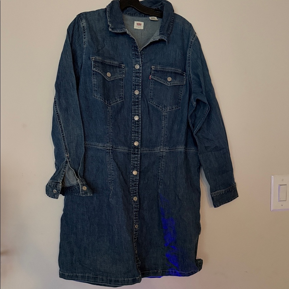 Levi's Blue Denim Shirt Dress
